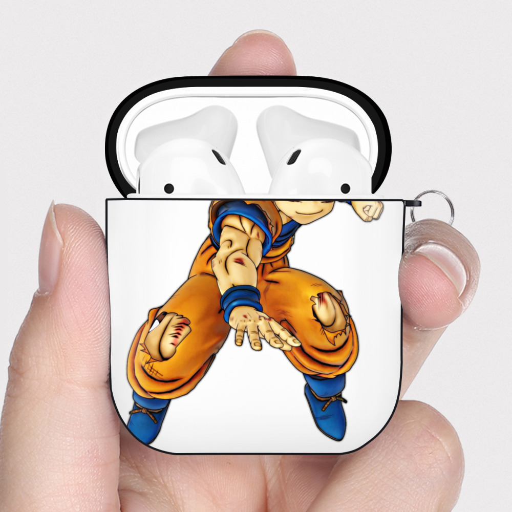 （画像用） ドラゴンボール クリリン DRAGON BALL krillin AirPods 第2世代保護ケース ハードシェル ブラック 耐衝撃・防指紋・カラビナ付き