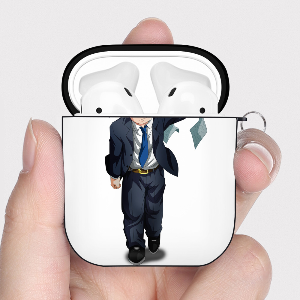 （画像用） ドラゴンボール クリリン DRAGON BALL krillin AirPods 第2世代保護ケース ハードシェル ブラック 耐衝撃・防指紋・カラビナ付き