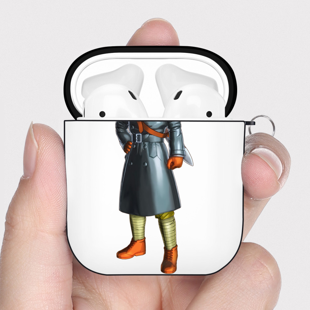 （画像用） ドラゴンボール トランクス（Torankusu）DRAGON BALL Trunks AirPods 第2世代保護ケース ハードシェル ブラック 耐衝撃・防指紋・カラビナ付き