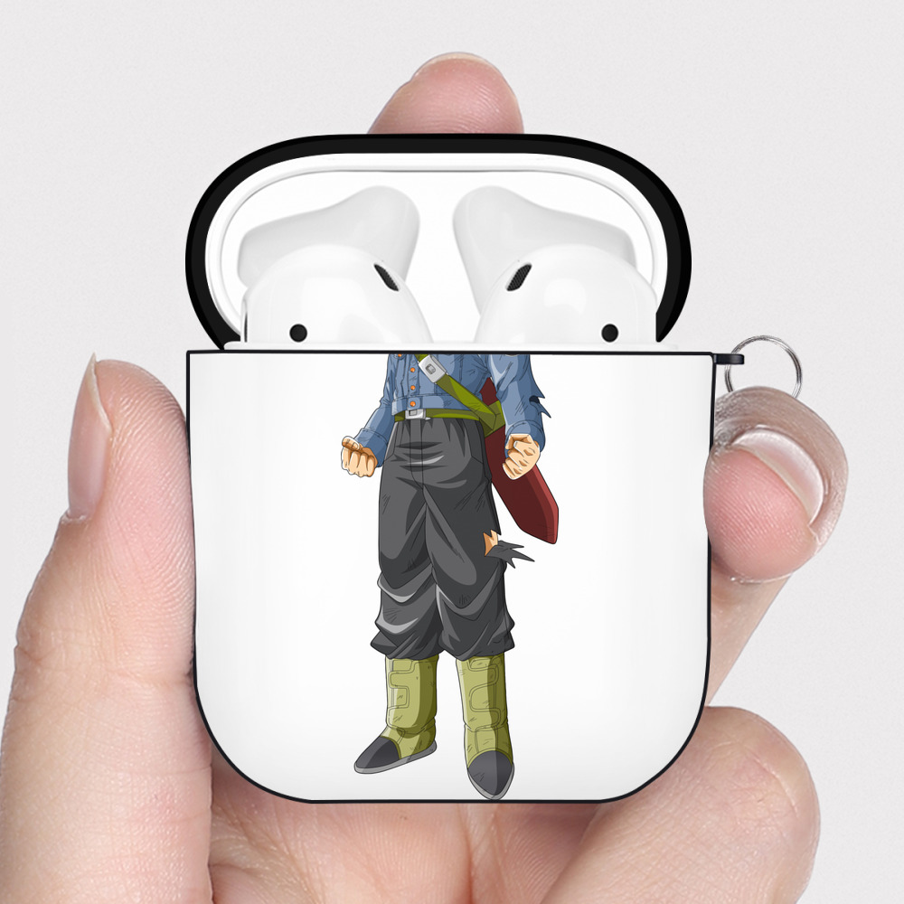 （画像用） ドラゴンボール トランクス（Torankusu）DRAGON BALL Trunks AirPods 第2世代保護ケース ハードシェル ブラック 耐衝撃・防指紋・カラビナ付き