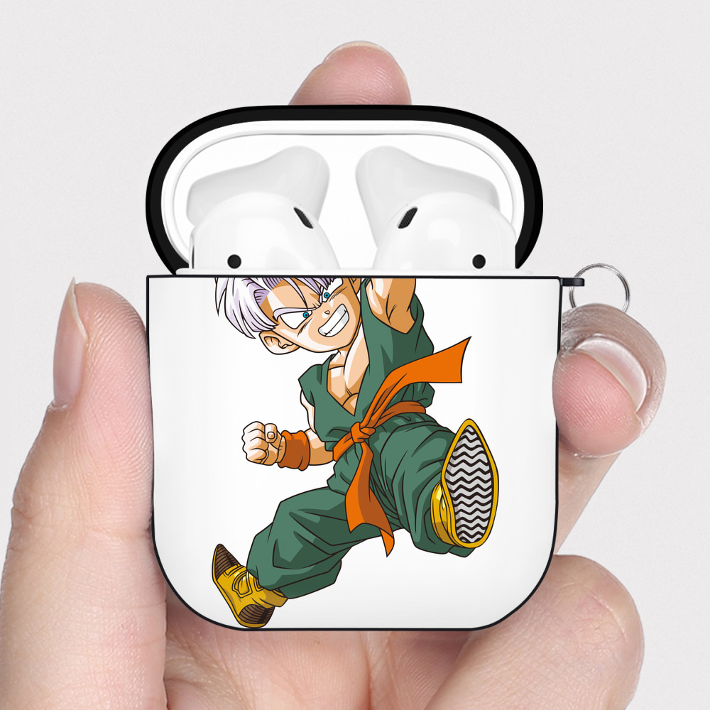 （画像用） ドラゴンボール トランクス（Torankusu）DRAGON BALL Trunks AirPods 第2世代保護ケース ハードシェル ブラック 耐衝撃・防指紋・カラビナ付き