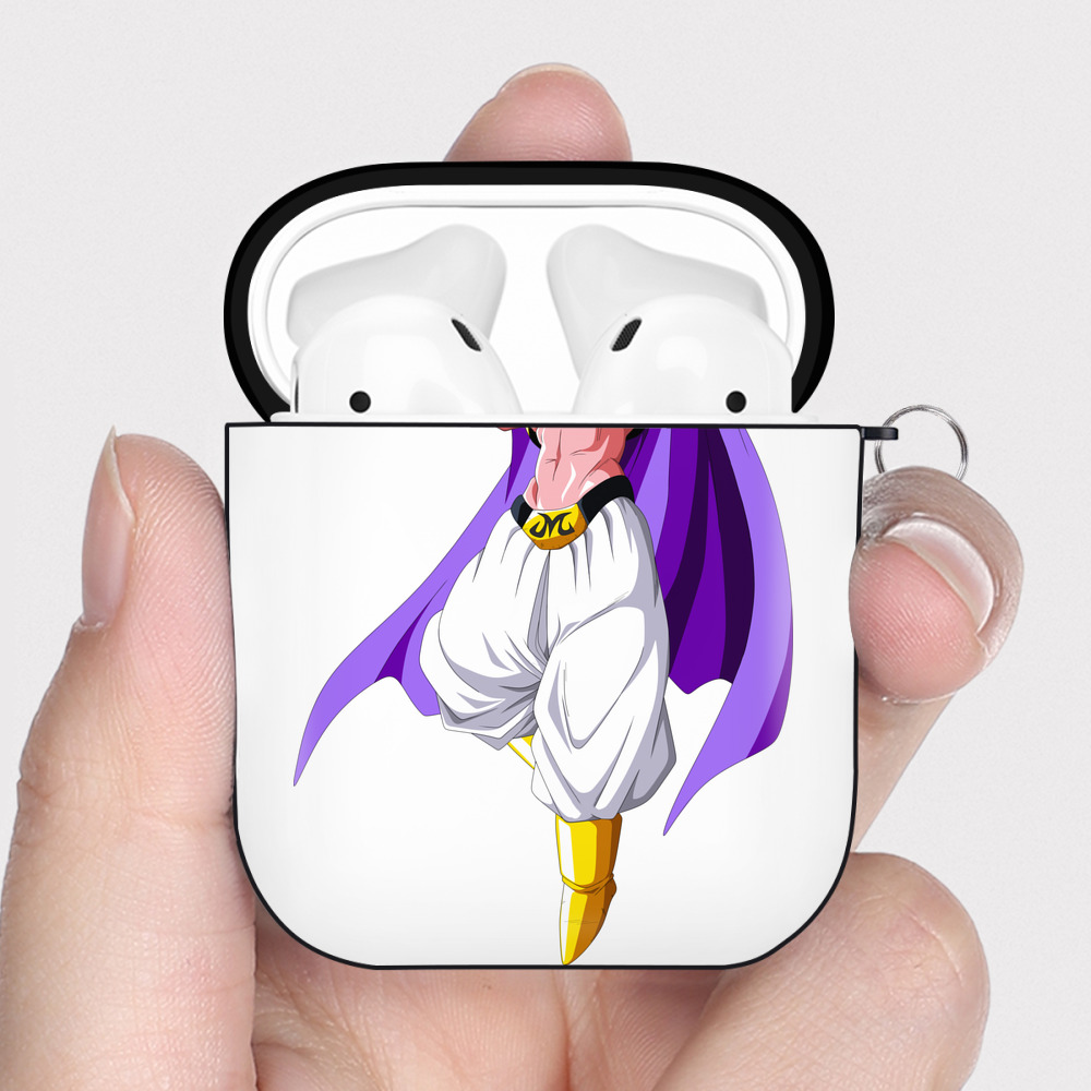 ドラゴンボール 魔人ブウ DRAGON BALL Majin Buu AirPods 第2世代保護ケース ハードシェル ブラック 耐衝撃・防指紋・カラビナ付き