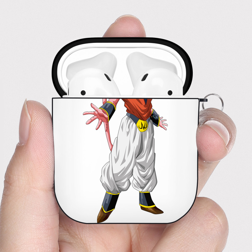 （画像用） ドラゴンボール 魔人ブウ DRAGON BALL Majin Buu AirPods 第2世代保護ケース ハードシェル ブラック 耐衝撃・防指紋・カラビナ付き