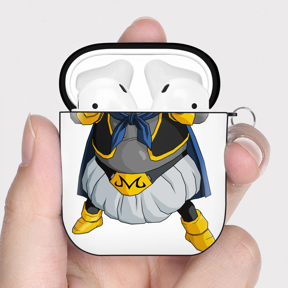 （画像用） ドラゴンボール 魔人ブウ DRAGON BALL Majin Buu AirPods 第2世代保護ケース ハードシェル ブラック 耐衝撃・防指紋・カラビナ付き