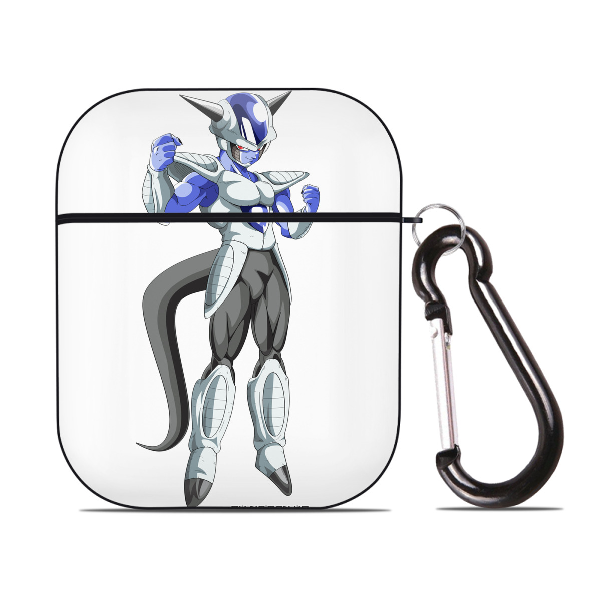 （画像用） ドラゴンボール フリーザ DRAGON BALL Frieza AirPods 第2世代保護ケース ハードシェル ブラック 耐衝撃・防指紋・カラビナ付き