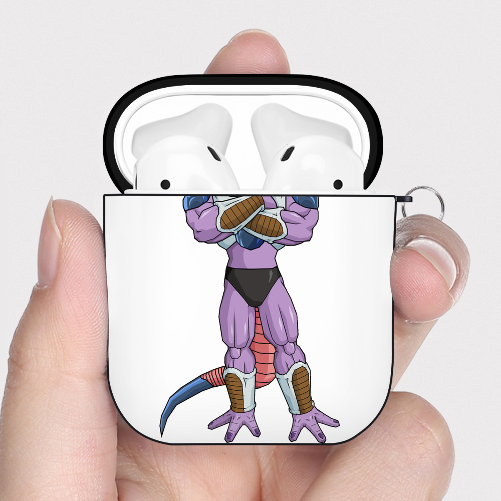（画像用） ドラゴンボール フリーザ DRAGON BALL Frieza AirPods 第2世代保護ケース ハードシェル ブラック 耐衝撃・防指紋・カラビナ付き