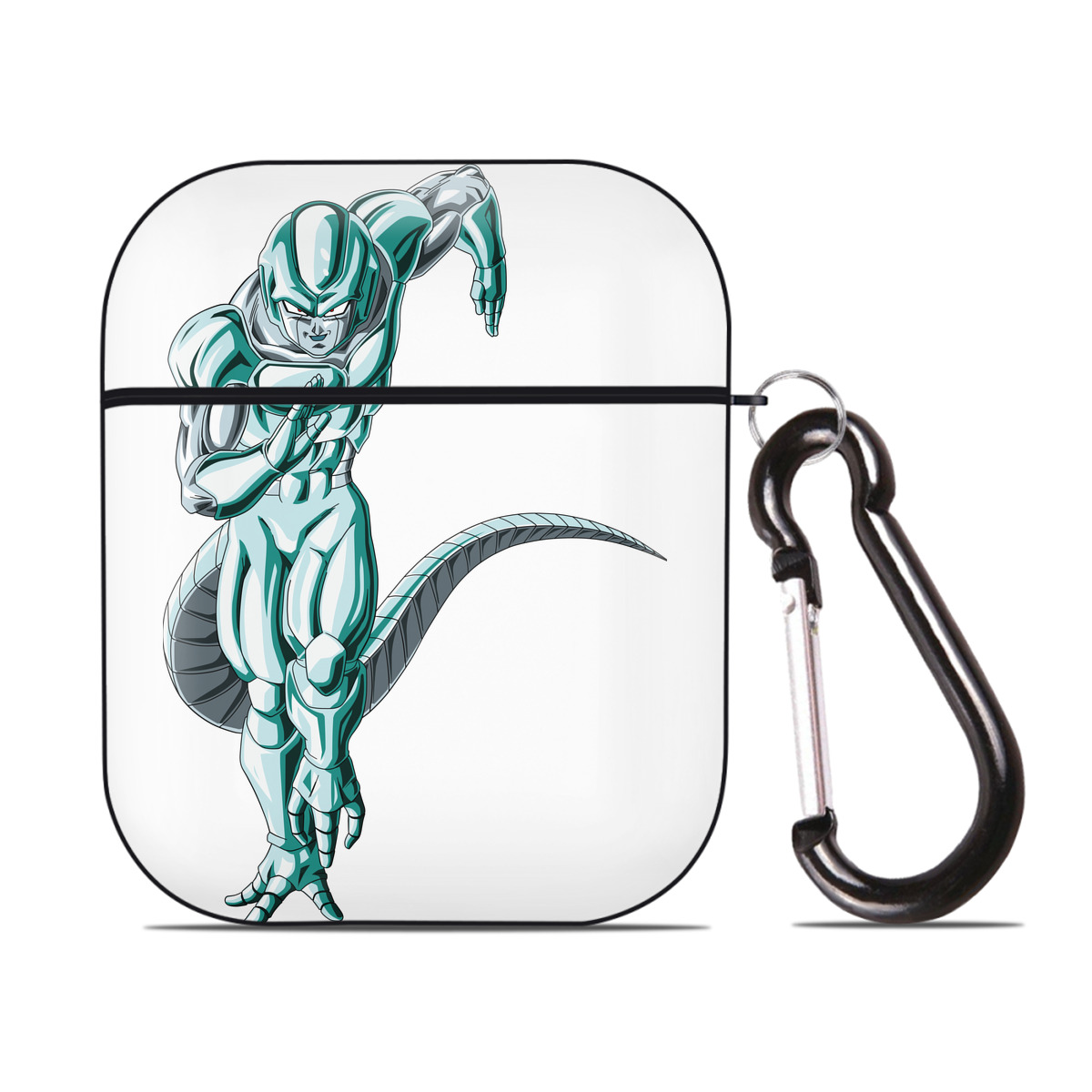 （画像用） ドラゴンボール フリーザ DRAGON BALL Frieza AirPods 第2世代保護ケース ハードシェル ブラック 耐衝撃・防指紋・カラビナ付き