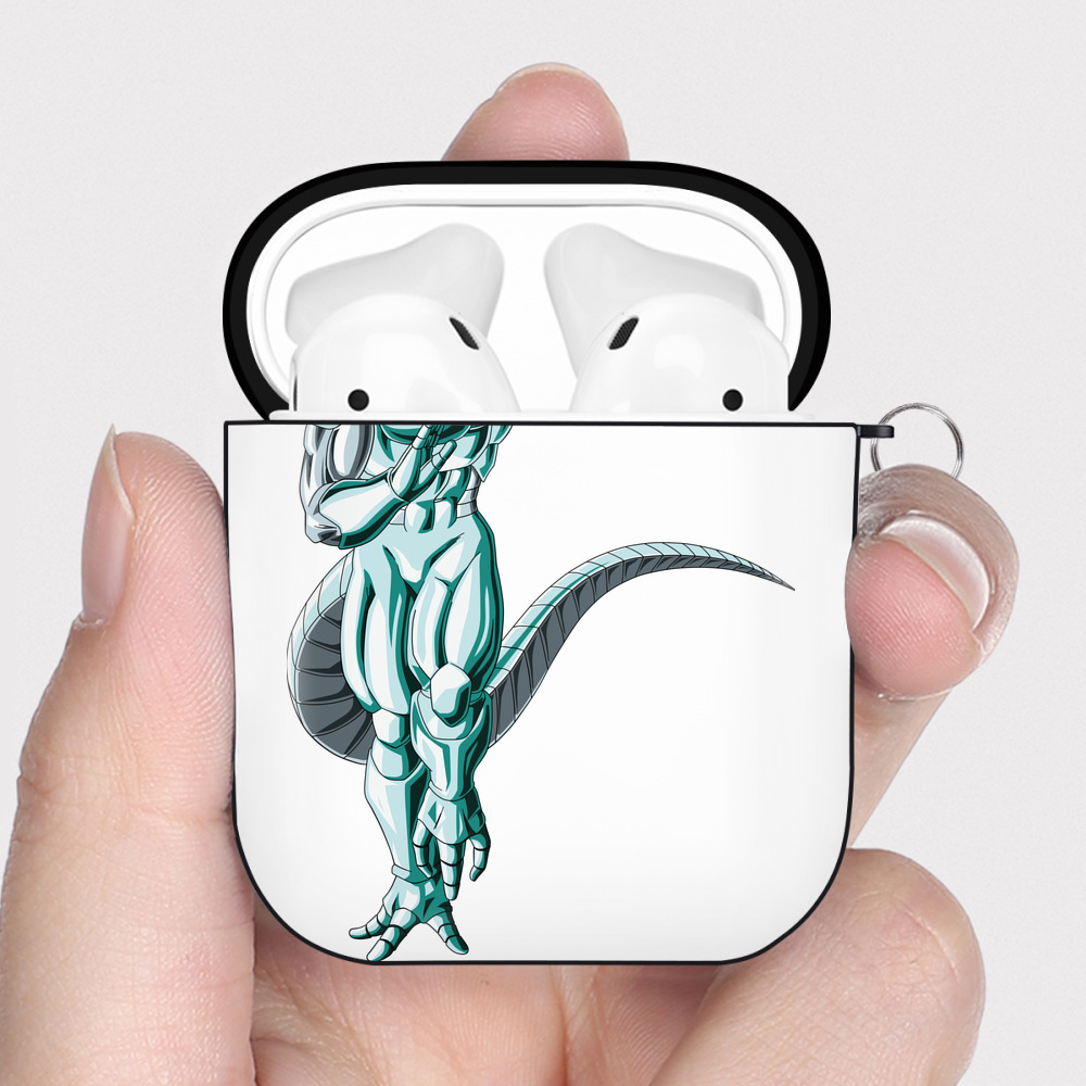 （画像用） ドラゴンボール フリーザ DRAGON BALL Frieza AirPods 第2世代保護ケース ハードシェル ブラック 耐衝撃・防指紋・カラビナ付き