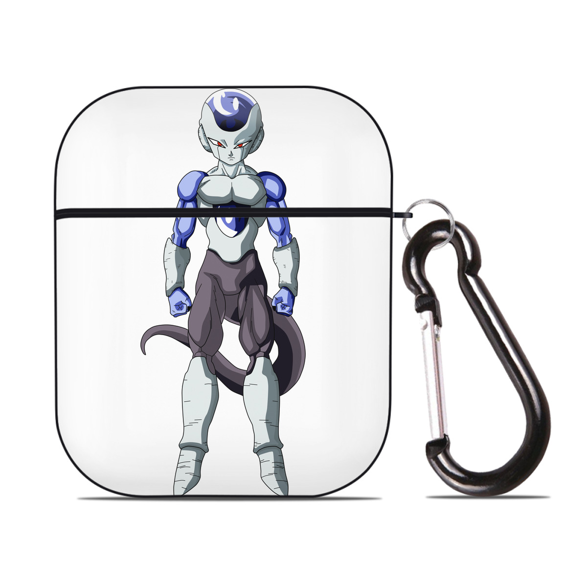 （画像用） ドラゴンボール フリーザ DRAGON BALL Frieza AirPods 第2世代保護ケース ハードシェル ブラック 耐衝撃・防指紋・カラビナ付き