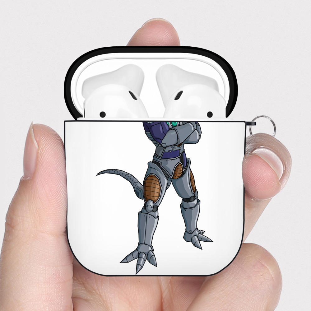 （画像用） ドラゴンボール フリーザ DRAGON BALL Frieza AirPods 第2世代保護ケース ハードシェル ブラック 耐衝撃・防指紋・カラビナ付き