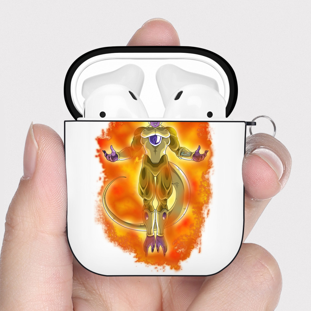 （画像用） ドラゴンボール フリーザ DRAGON BALL Frieza AirPods 第2世代保護ケース ハードシェル ブラック 耐衝撃・防指紋・カラビナ付き