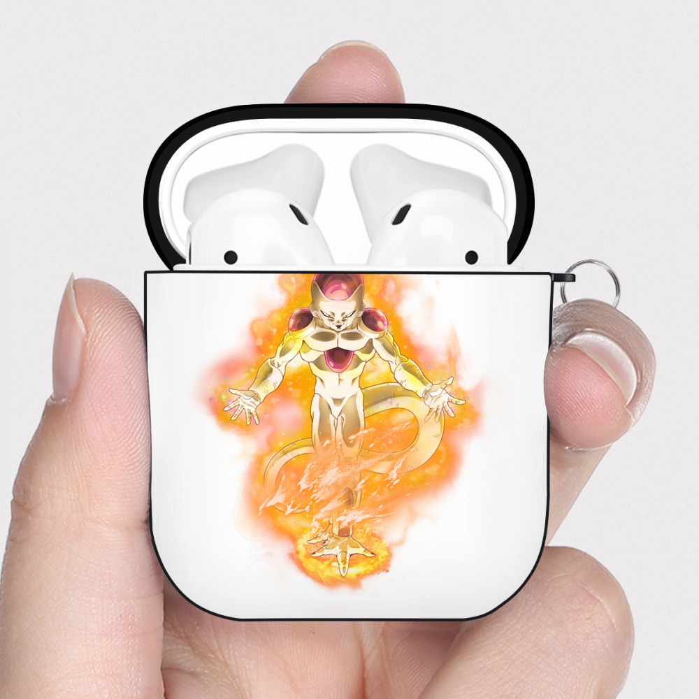 （画像用） ドラゴンボール フリーザ DRAGON BALL Frieza AirPods 第2世代保護ケース ハードシェル ブラック 耐衝撃・防指紋・カラビナ付き