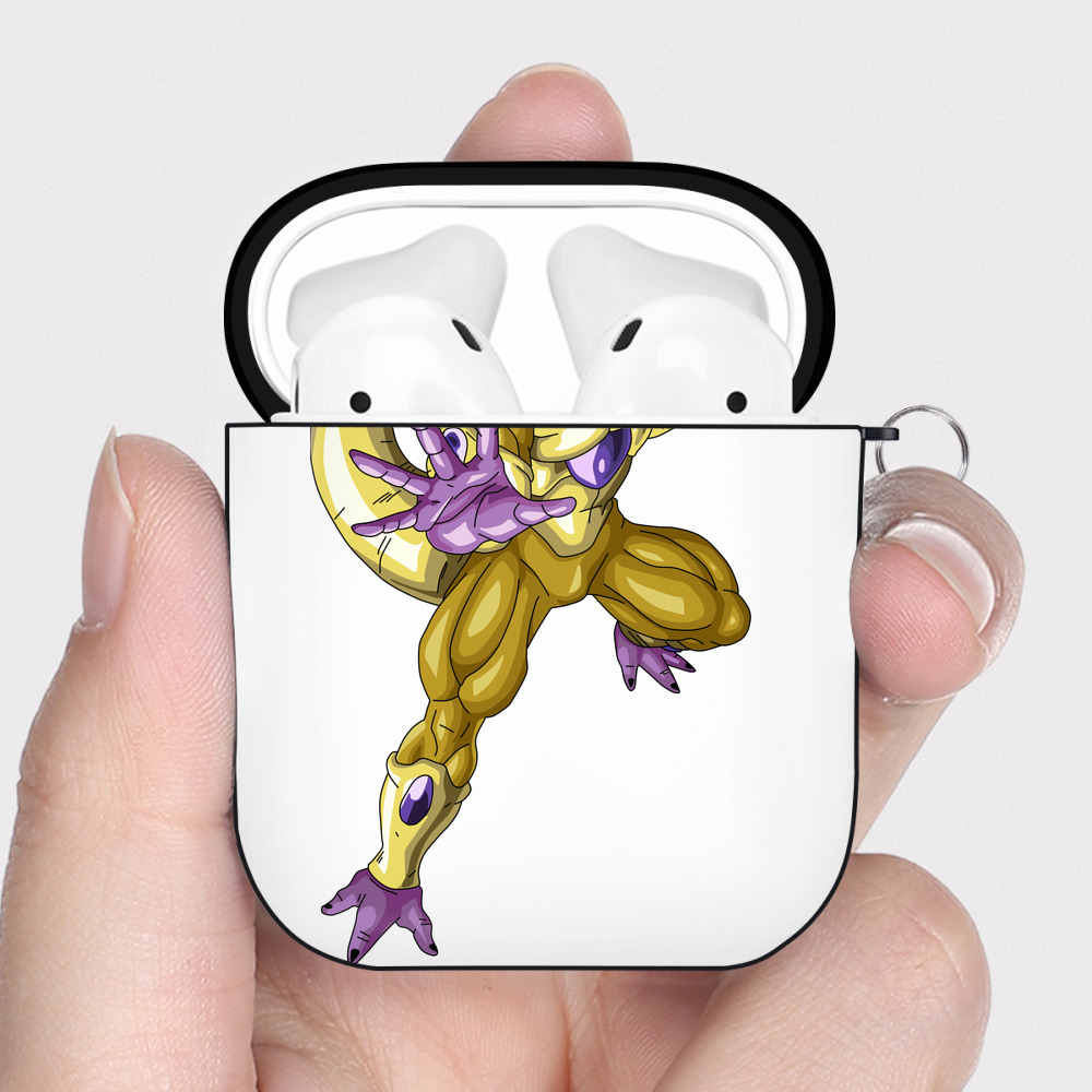 （画像用） ドラゴンボール フリーザ DRAGON BALL Frieza AirPods 第2世代保護ケース ハードシェル ブラック 耐衝撃・防指紋・カラビナ付き