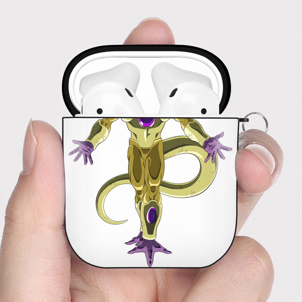 （画像用） ドラゴンボール フリーザ DRAGON BALL Frieza AirPods 第2世代保護ケース ハードシェル ブラック 耐衝撃・防指紋・カラビナ付き