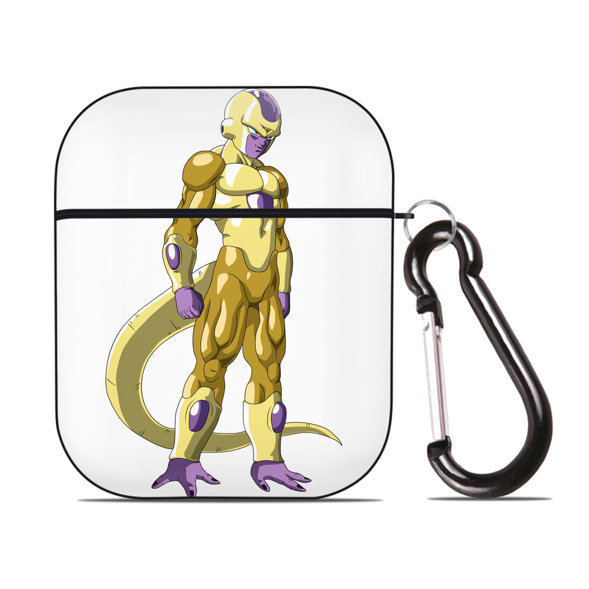 （画像用） ドラゴンボール フリーザ DRAGON BALL Frieza AirPods 第2世代保護ケース ハードシェル ブラック 耐衝撃・防指紋・カラビナ付き