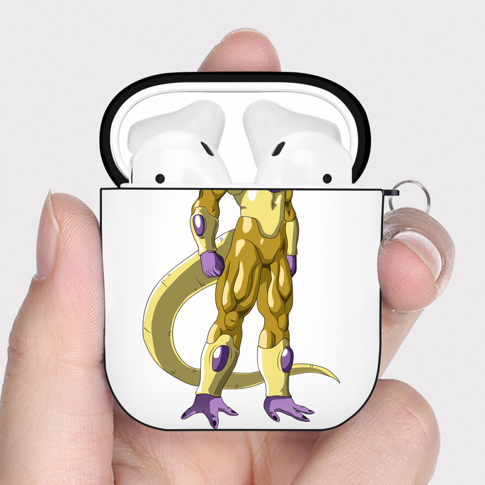 （画像用） ドラゴンボール フリーザ DRAGON BALL Frieza AirPods 第2世代保護ケース ハードシェル ブラック 耐衝撃・防指紋・カラビナ付き
