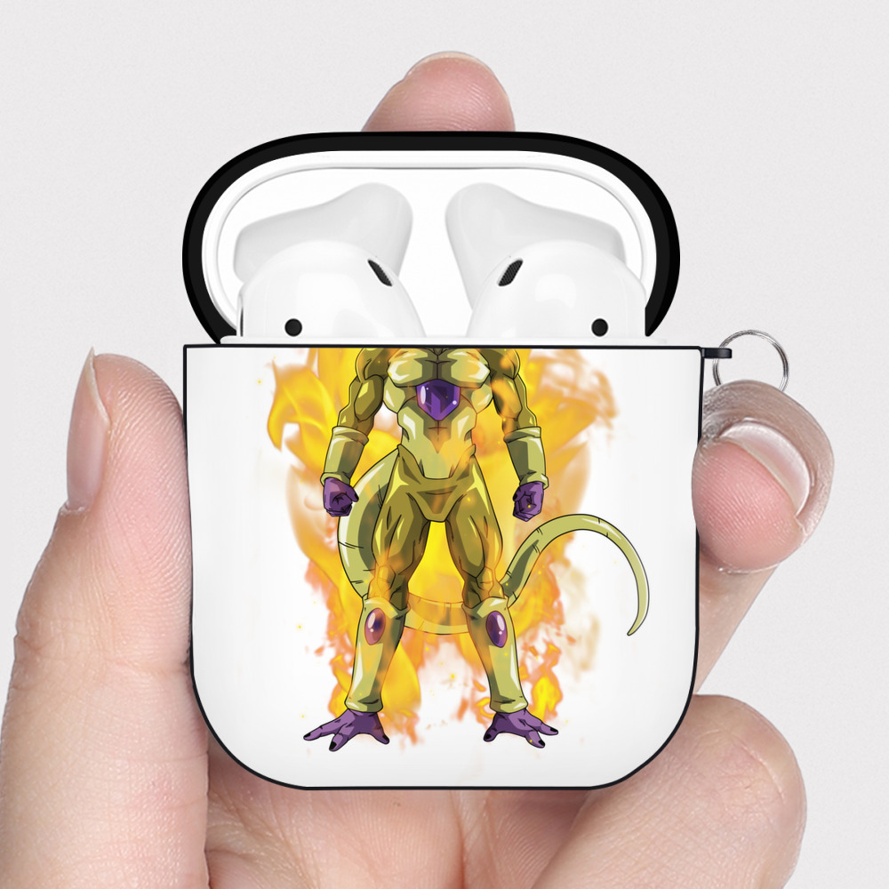 （画像用） ドラゴンボール フリーザ DRAGON BALL Frieza AirPods 第2世代保護ケース ハードシェル ブラック 耐衝撃・防指紋・カラビナ付き