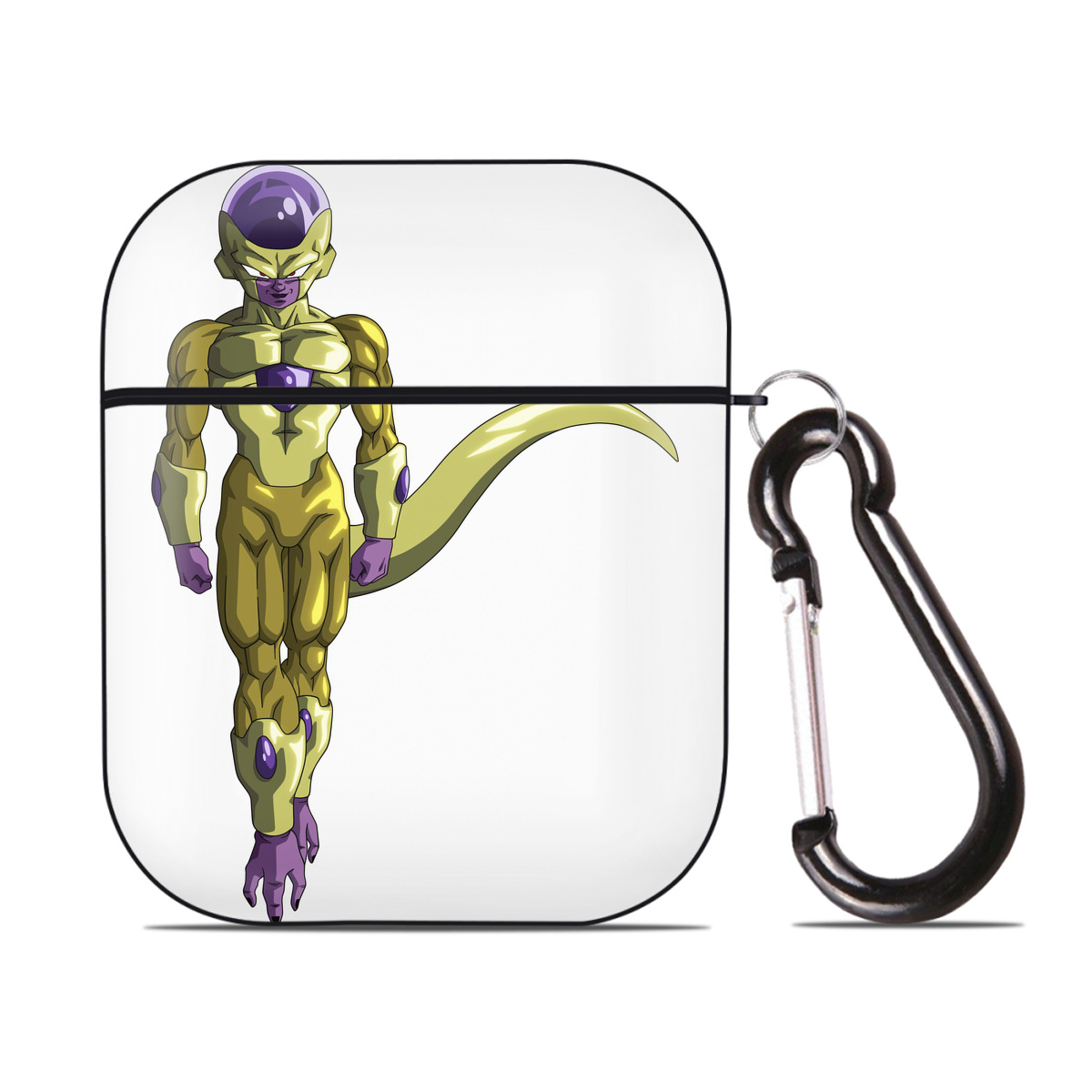 （画像用） ドラゴンボール フリーザ DRAGON BALL Frieza AirPods 第2世代保護ケース ハードシェル ブラック 耐衝撃・防指紋・カラビナ付き