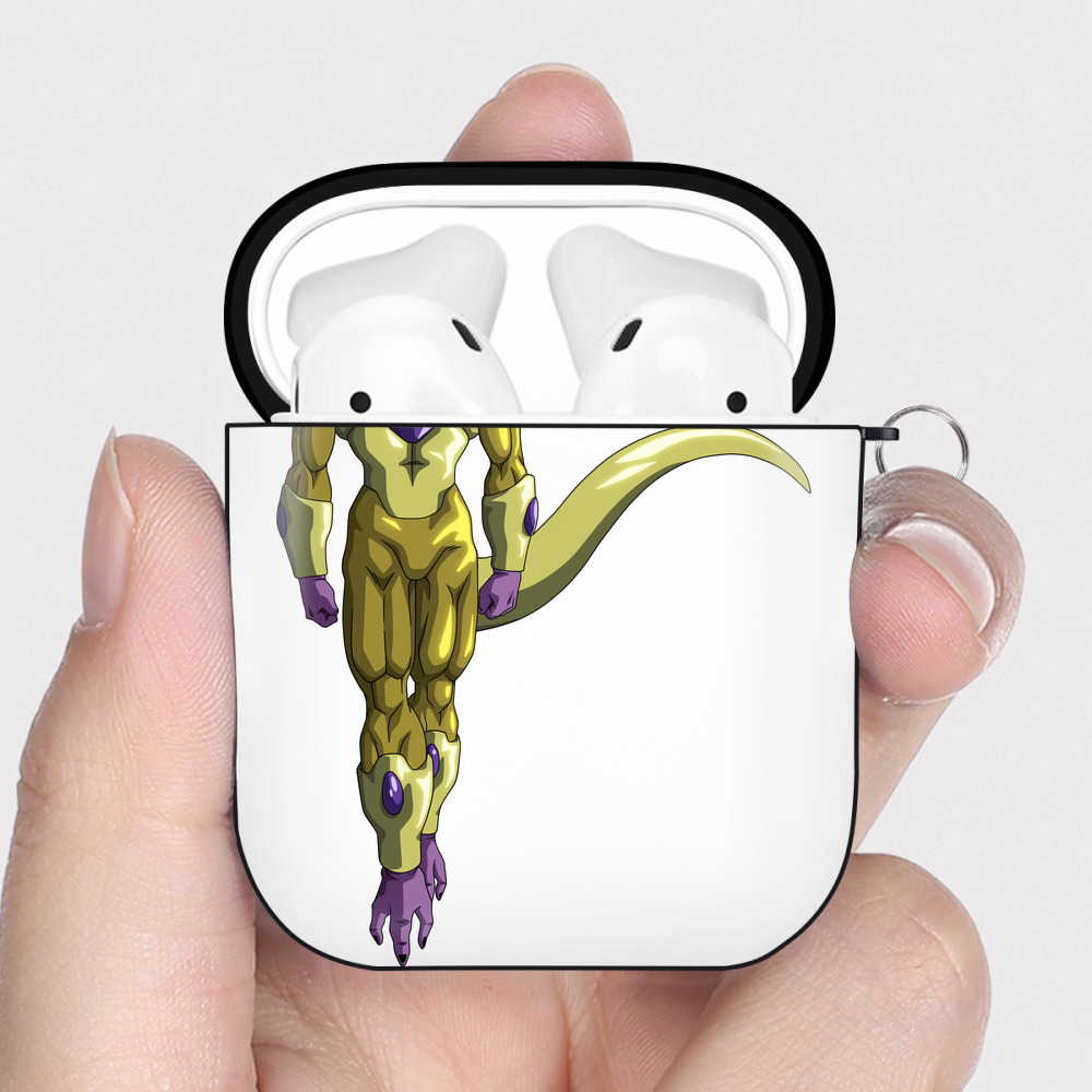 （画像用） ドラゴンボール フリーザ DRAGON BALL Frieza AirPods 第2世代保護ケース ハードシェル ブラック 耐衝撃・防指紋・カラビナ付き