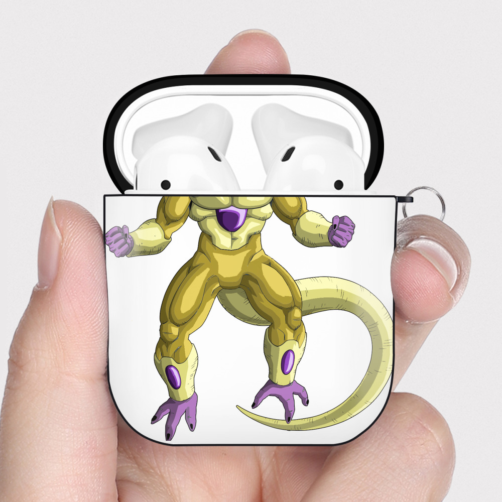 （画像用） ドラゴンボール フリーザ DRAGON BALL Frieza AirPods 第2世代保護ケース ハードシェル ブラック 耐衝撃・防指紋・カラビナ付き