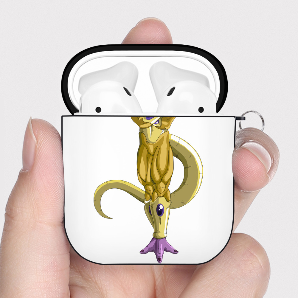 （画像用） ドラゴンボール フリーザ DRAGON BALL Frieza AirPods 第2世代保護ケース ハードシェル ブラック 耐衝撃・防指紋・カラビナ付き