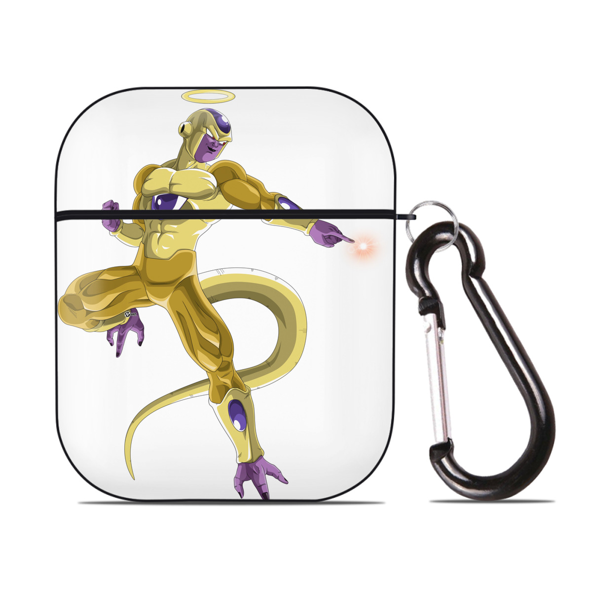 （画像用） ドラゴンボール フリーザ DRAGON BALL Frieza AirPods 第2世代保護ケース ハードシェル ブラック 耐衝撃・防指紋・カラビナ付き