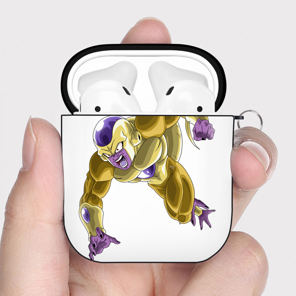 （画像用） ドラゴンボール フリーザ DRAGON BALL Frieza AirPods 第2世代保護ケース ハードシェル ブラック 耐衝撃・防指紋・カラビナ付き