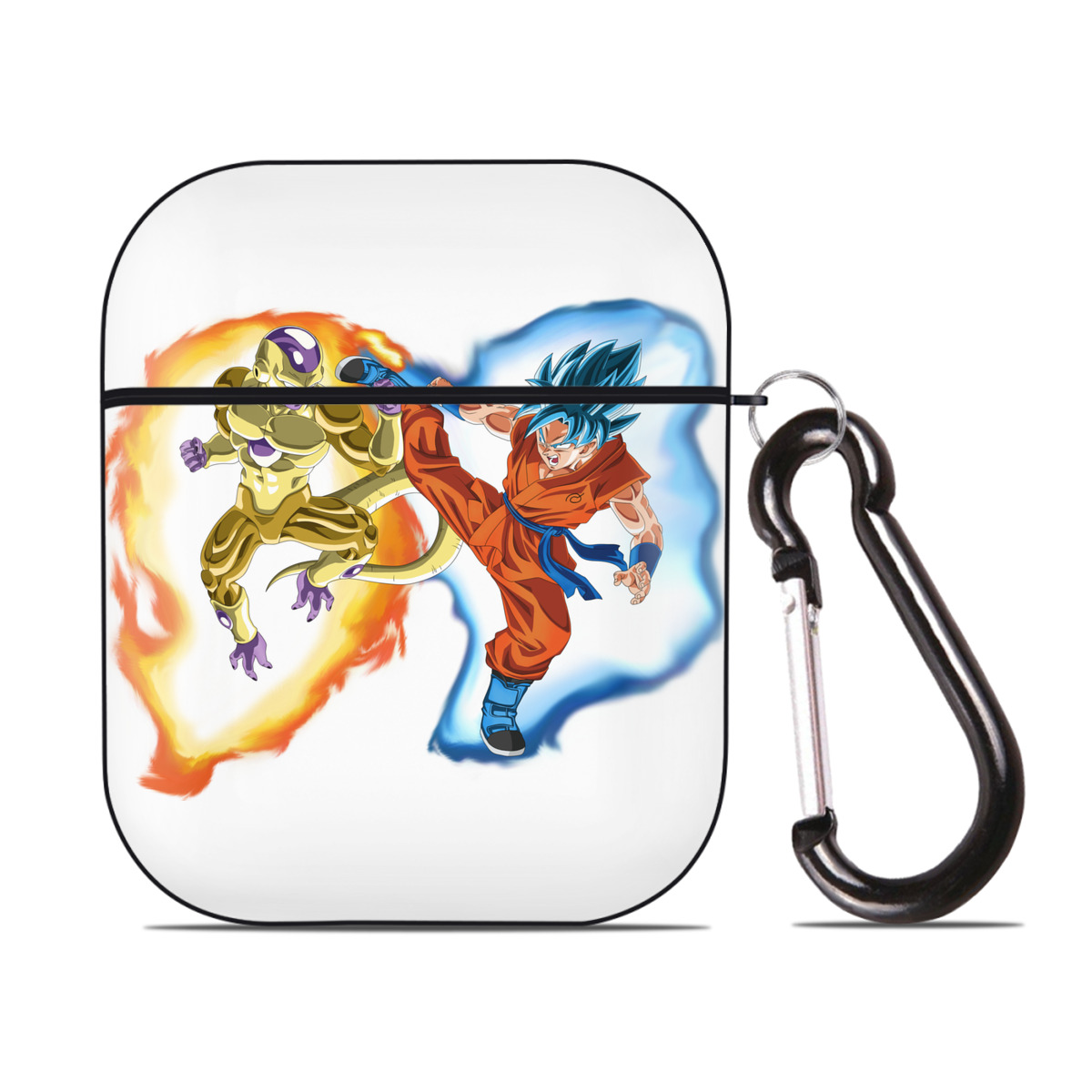（画像用） ドラゴンボール フリーザ DRAGON BALL Frieza AirPods 第2世代保護ケース ハードシェル ブラック 耐衝撃・防指紋・カラビナ付き