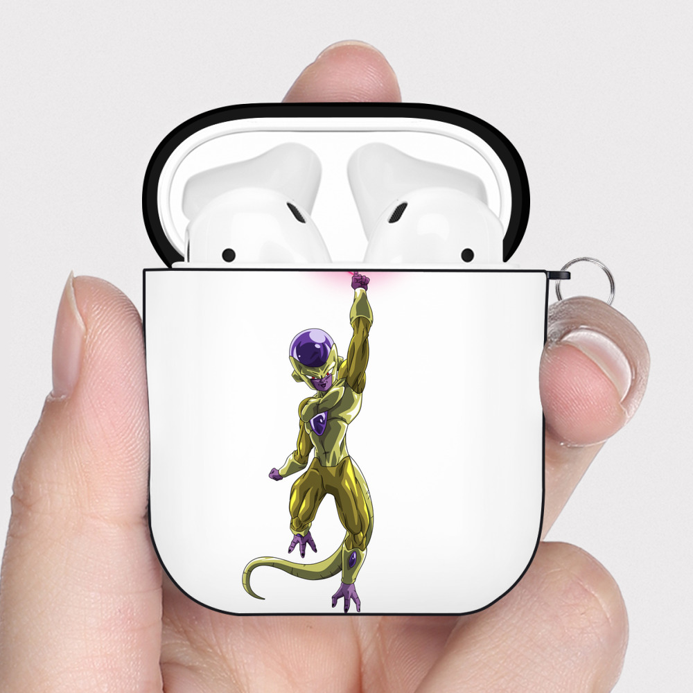 （画像用） ドラゴンボール フリーザ DRAGON BALL Frieza AirPods 第2世代保護ケース ハードシェル ブラック 耐衝撃・防指紋・カラビナ付き