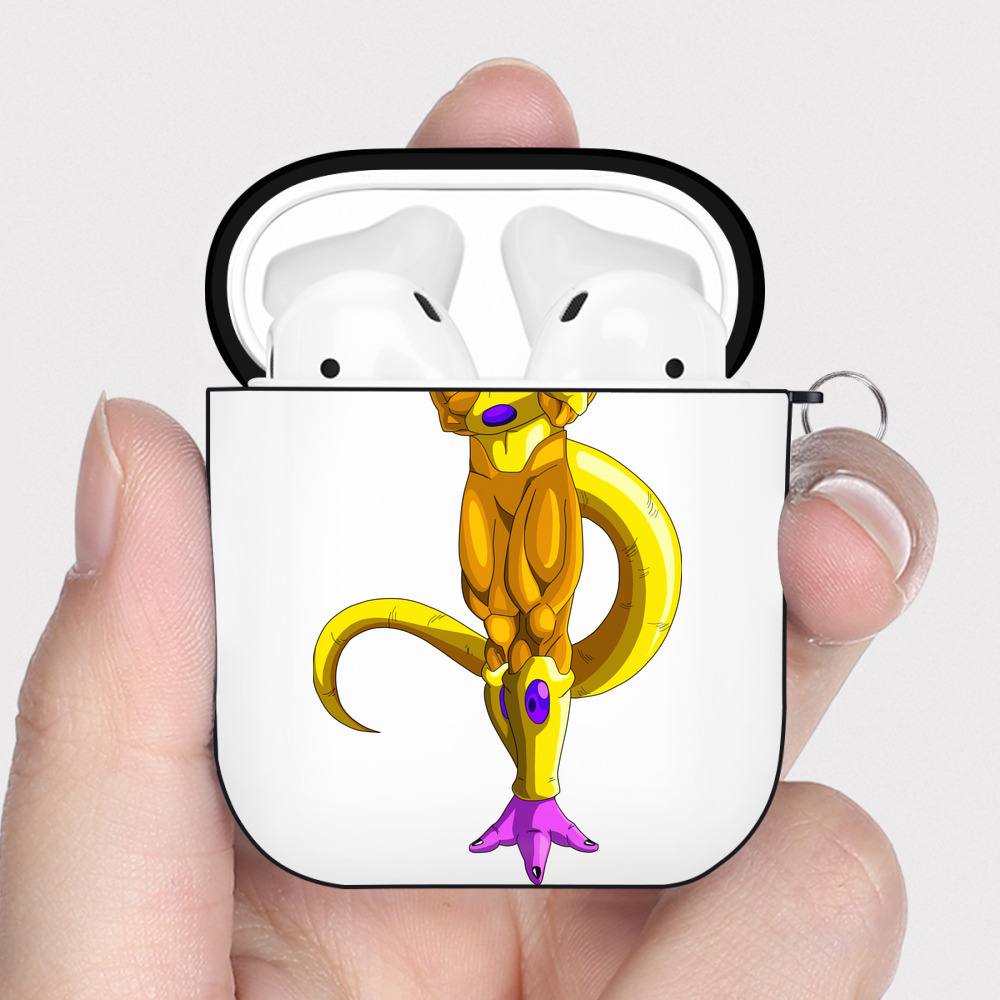 （画像用） ドラゴンボール フリーザ DRAGON BALL Frieza AirPods 第2世代保護ケース ハードシェル ブラック 耐衝撃・防指紋・カラビナ付き