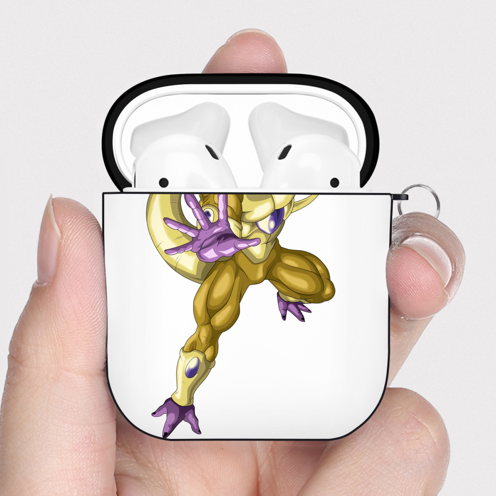 （画像用） ドラゴンボール フリーザ DRAGON BALL Frieza AirPods 第2世代保護ケース ハードシェル ブラック 耐衝撃・防指紋・カラビナ付き