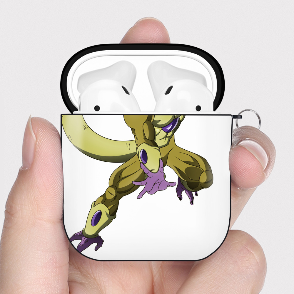 （画像用） ドラゴンボール フリーザ DRAGON BALL Frieza AirPods 第2世代保護ケース ハードシェル ブラック 耐衝撃・防指紋・カラビナ付き