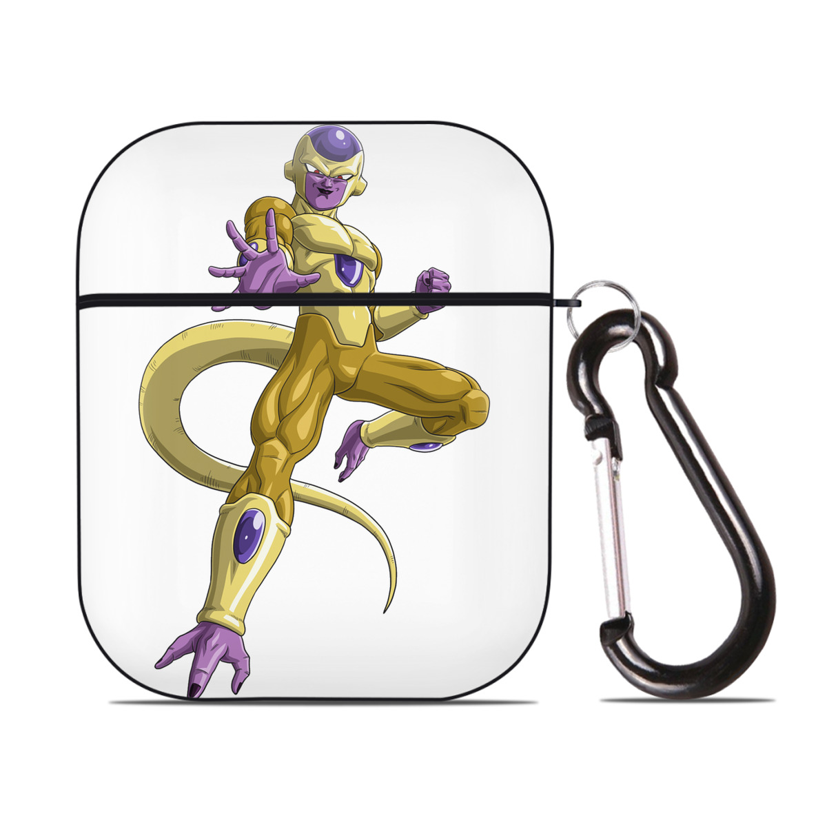 （画像用） ドラゴンボール フリーザ DRAGON BALL Frieza AirPods 第2世代保護ケース ハードシェル ブラック 耐衝撃・防指紋・カラビナ付き