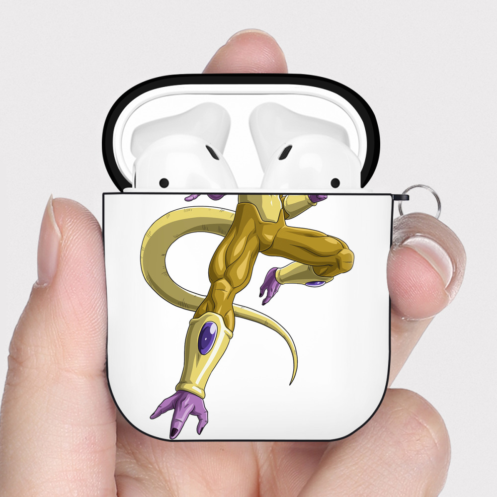 （画像用） ドラゴンボール フリーザ DRAGON BALL Frieza AirPods 第2世代保護ケース ハードシェル ブラック 耐衝撃・防指紋・カラビナ付き