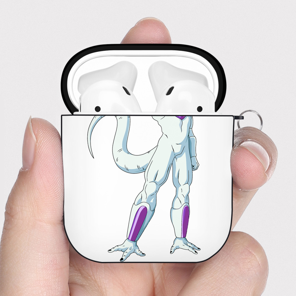 （画像用） ドラゴンボール フリーザ DRAGON BALL Frieza AirPods 第2世代保護ケース ハードシェル ブラック 耐衝撃・防指紋・カラビナ付き