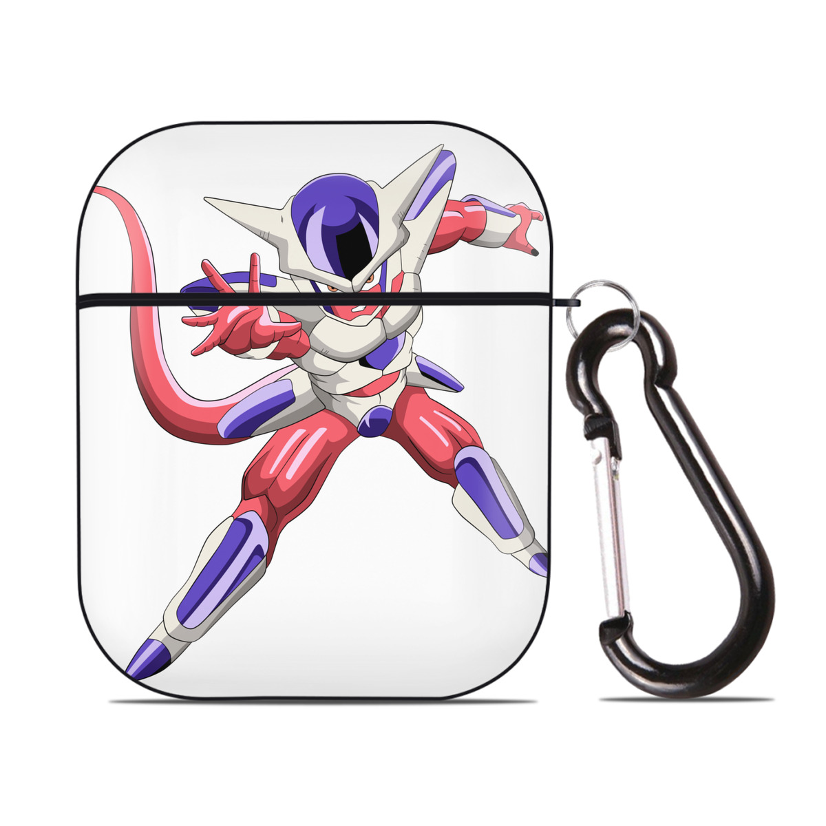 （画像用） ドラゴンボール フリーザ DRAGON BALL Frieza AirPods 第2世代保護ケース ハードシェル ブラック 耐衝撃・防指紋・カラビナ付き