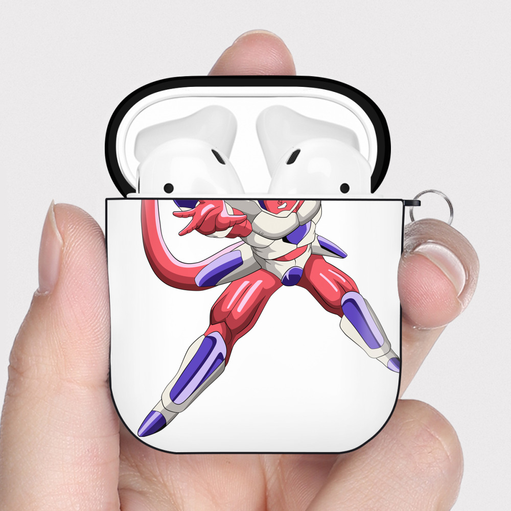（画像用） ドラゴンボール フリーザ DRAGON BALL Frieza AirPods 第2世代保護ケース ハードシェル ブラック 耐衝撃・防指紋・カラビナ付き