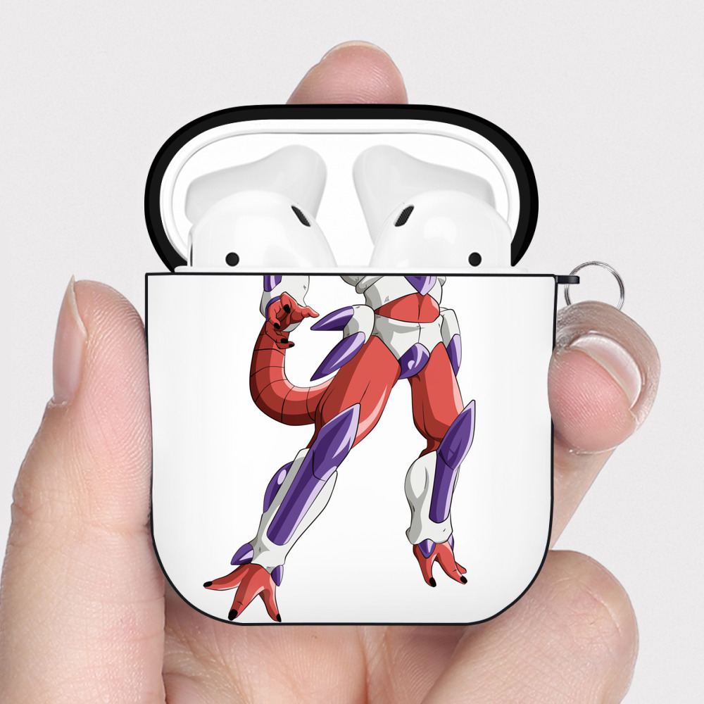 （画像用） ドラゴンボール フリーザ DRAGON BALL Frieza AirPods 第2世代保護ケース ハードシェル ブラック 耐衝撃・防指紋・カラビナ付き
