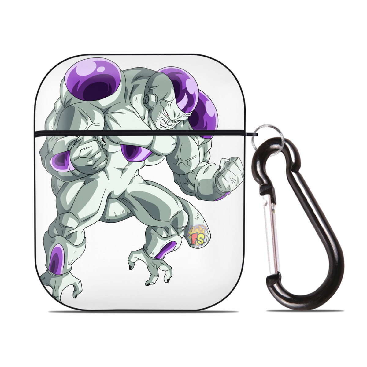 （画像用） ドラゴンボール フリーザ DRAGON BALL Frieza AirPods 第2世代保護ケース ハードシェル ブラック 耐衝撃・防指紋・カラビナ付き