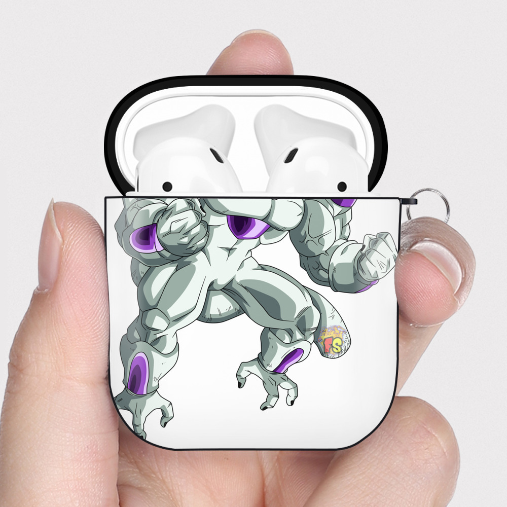 （画像用） ドラゴンボール フリーザ DRAGON BALL Frieza AirPods 第2世代保護ケース ハードシェル ブラック 耐衝撃・防指紋・カラビナ付き