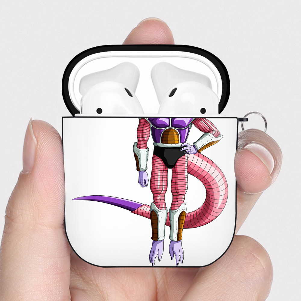 （画像用） ドラゴンボール フリーザ DRAGON BALL Frieza AirPods 第2世代保護ケース ハードシェル ブラック 耐衝撃・防指紋・カラビナ付き