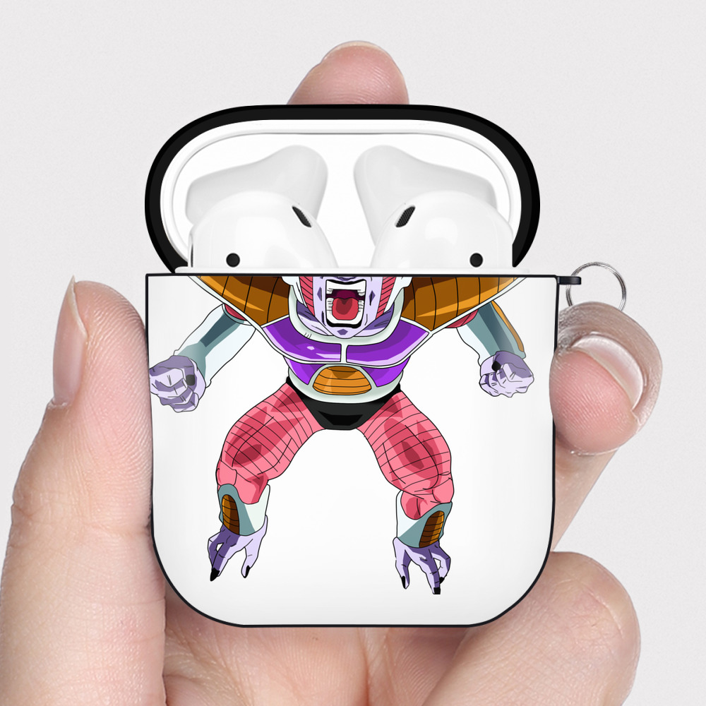 （画像用） ドラゴンボール フリーザ DRAGON BALL Frieza AirPods 第2世代保護ケース ハードシェル ブラック 耐衝撃・防指紋・カラビナ付き