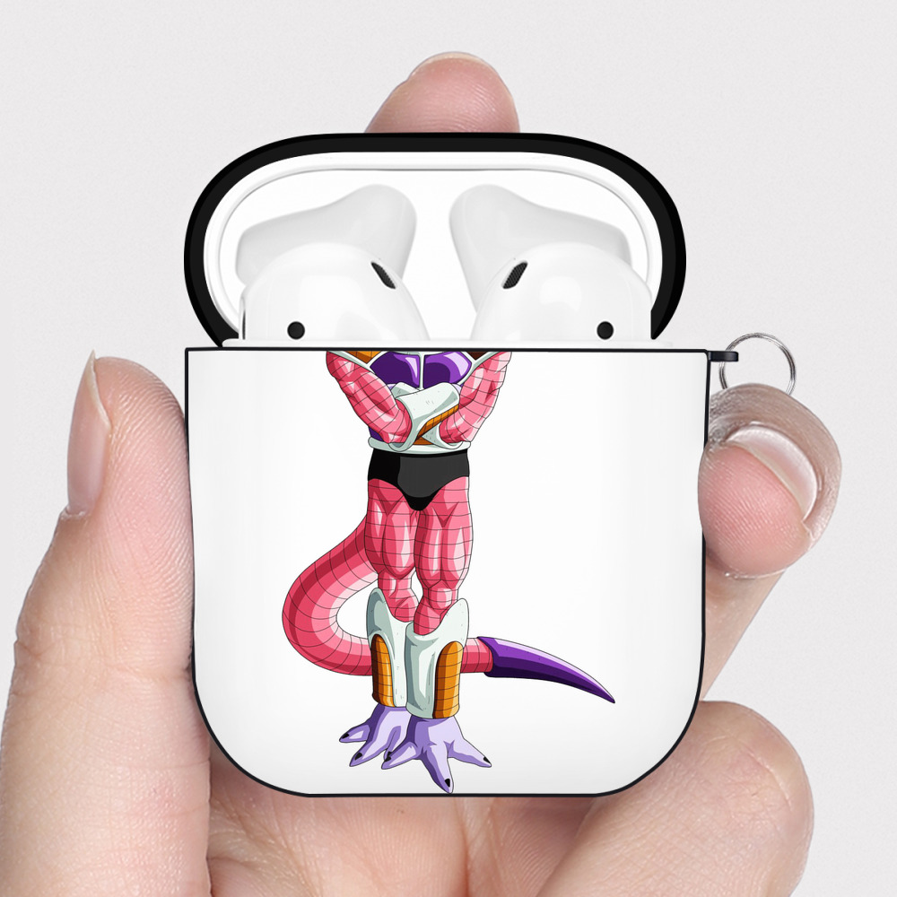 （画像用） ドラゴンボール フリーザ DRAGON BALL Frieza AirPods 第2世代保護ケース ハードシェル ブラック 耐衝撃・防指紋・カラビナ付き