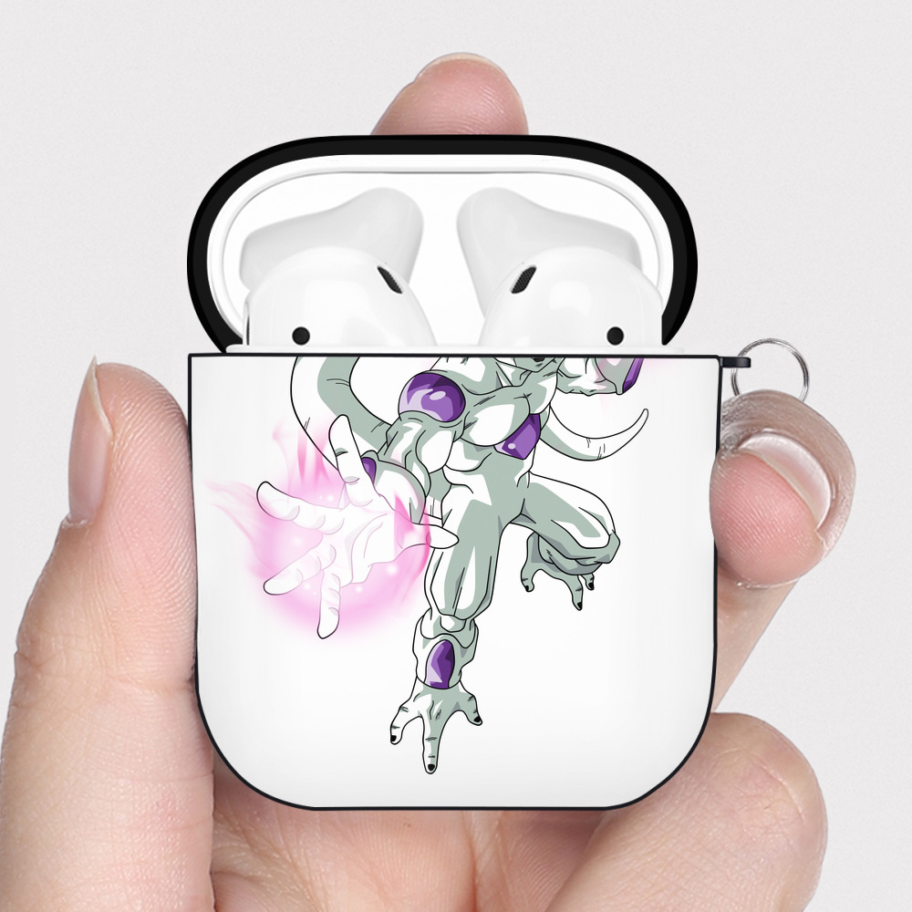 （画像用） ドラゴンボール フリーザ DRAGON BALL Frieza AirPods 第2世代保護ケース ハードシェル ブラック 耐衝撃・防指紋・カラビナ付き