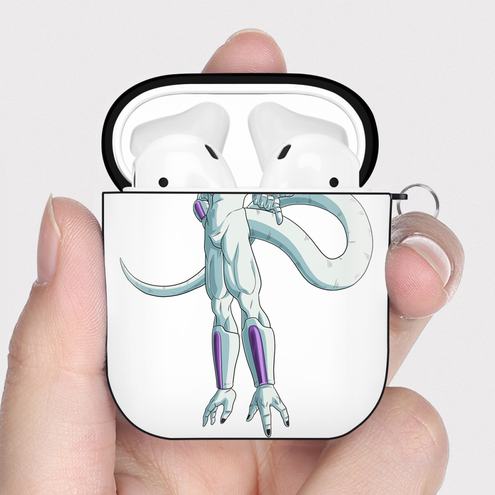 （画像用） ドラゴンボール フリーザ DRAGON BALL Frieza AirPods 第2世代保護ケース ハードシェル ブラック 耐衝撃・防指紋・カラビナ付き