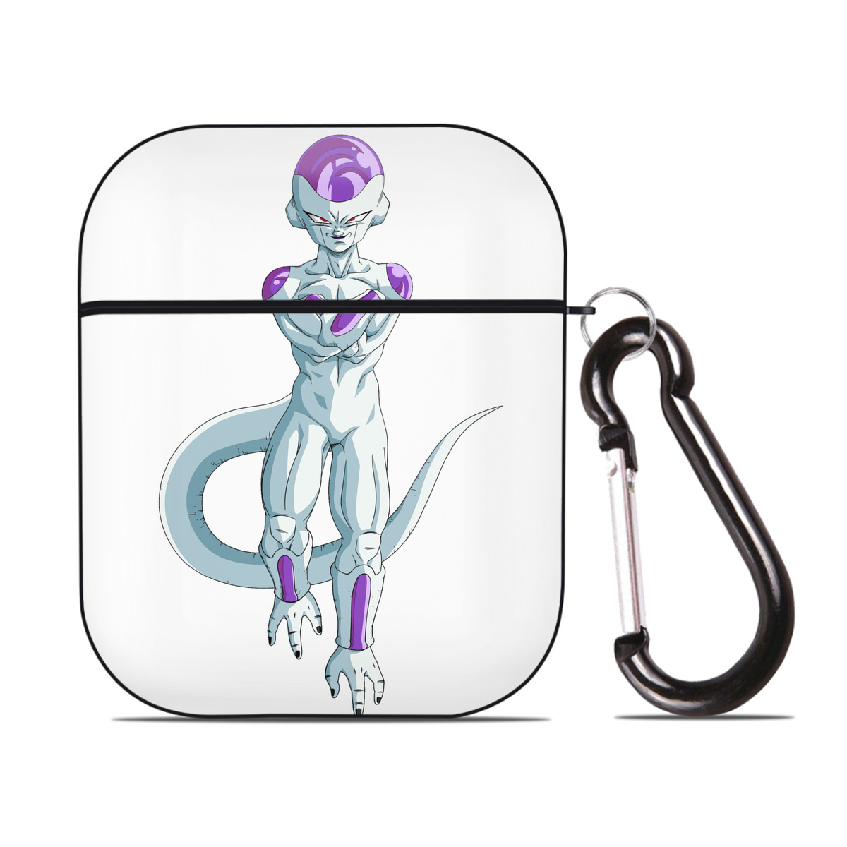 （画像用） ドラゴンボール フリーザ DRAGON BALL Frieza AirPods 第2世代保護ケース ハードシェル ブラック 耐衝撃・防指紋・カラビナ付き