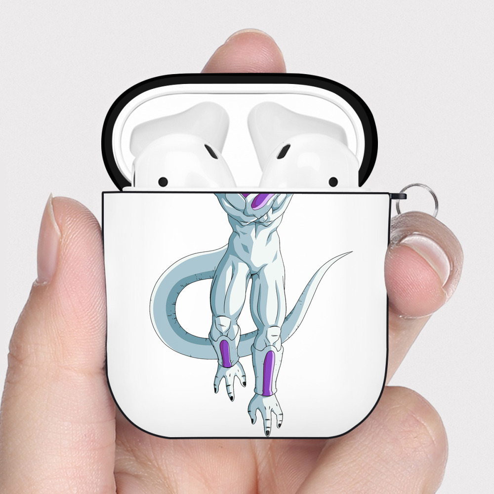 （画像用） ドラゴンボール フリーザ DRAGON BALL Frieza AirPods 第2世代保護ケース ハードシェル ブラック 耐衝撃・防指紋・カラビナ付き