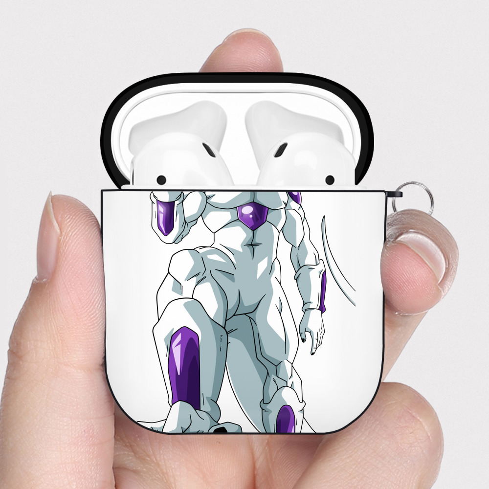 （画像用） ドラゴンボール フリーザ DRAGON BALL Frieza AirPods 第2世代保護ケース ハードシェル ブラック 耐衝撃・防指紋・カラビナ付き