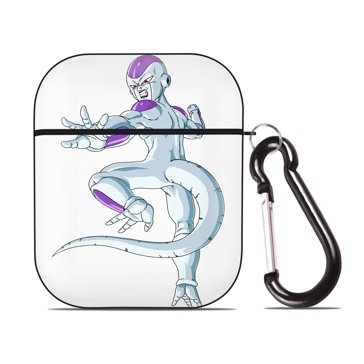 （画像用） ドラゴンボール フリーザ DRAGON BALL Frieza AirPods 第2世代保護ケース ハードシェル ブラック 耐衝撃・防指紋・カラビナ付き