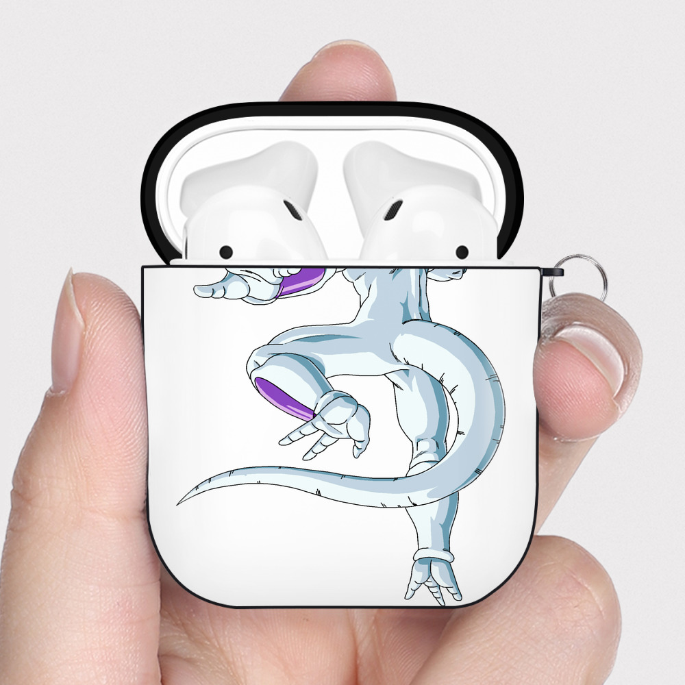 （画像用） ドラゴンボール フリーザ DRAGON BALL Frieza AirPods 第2世代保護ケース ハードシェル ブラック 耐衝撃・防指紋・カラビナ付き
